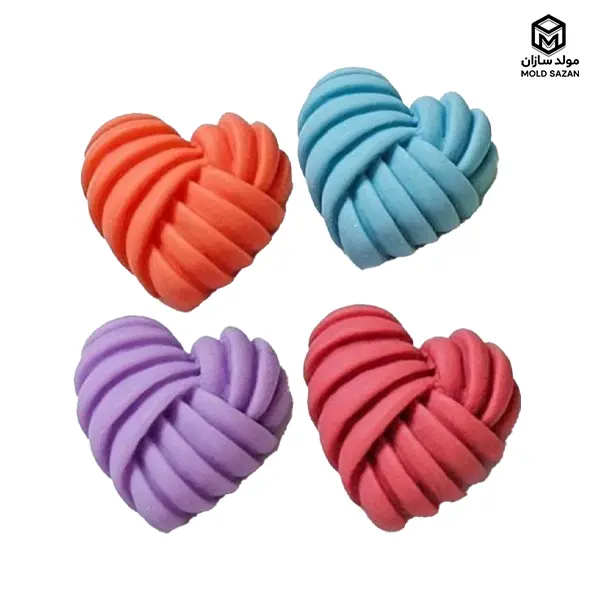Pleated heart candle mold قالب شمع قلب پلیسه