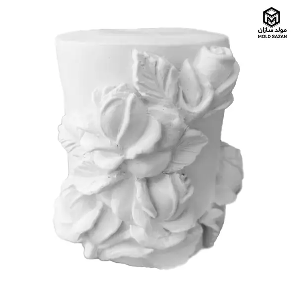 Rose Column Candle Silicone Mold قالب سیلیکونی شمع مدل ستون گل سرخ
