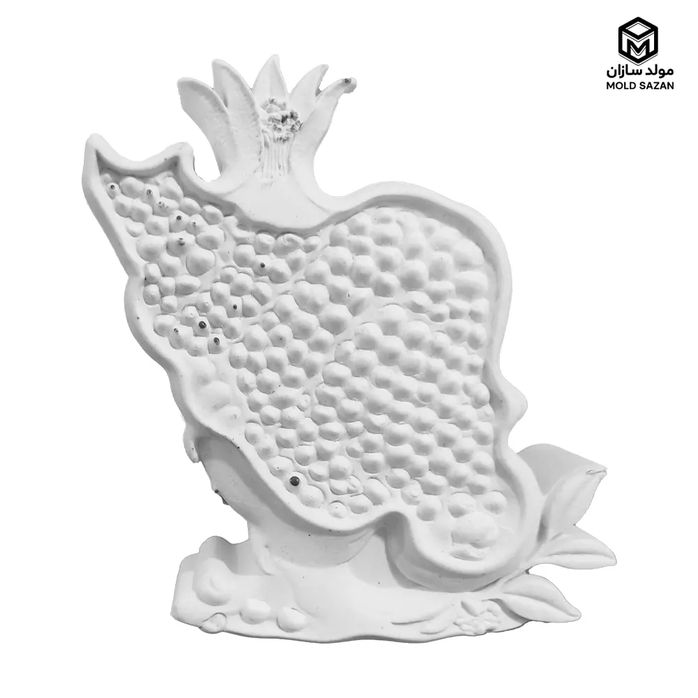 Silicone mold for Yalda pomegranate, emerald model, with map of Iran قالب سیلیکونی انار یلدایی مدل زمرد با نقشه ایران