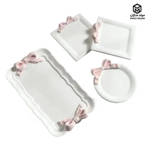 Bow tie rectangular tray mold قالب سینی مستطیل پاپیون