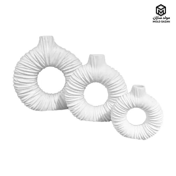 Wrinkled Donut Pot Mold قالب گلدان دونات چروک