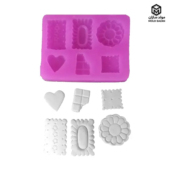 Biscuit pack model silicone candle mold قالب سیلیکونی شمع مدل پک بیسکوئیت