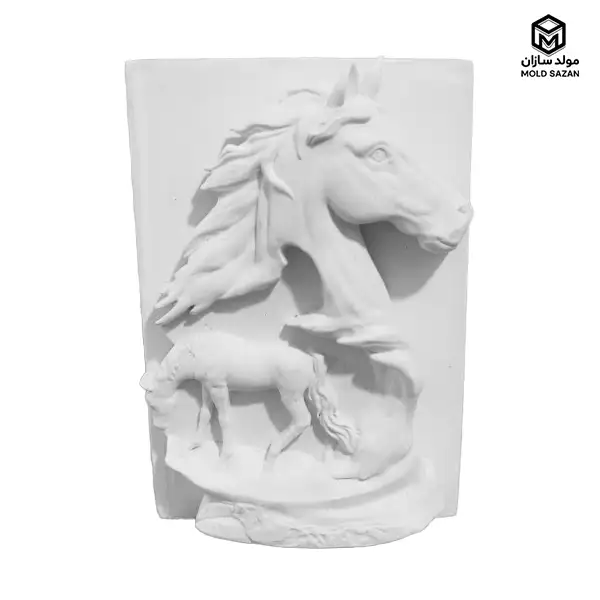 Horse model vase silicone mold قالب سیلیکونی گلدان مدل اسب