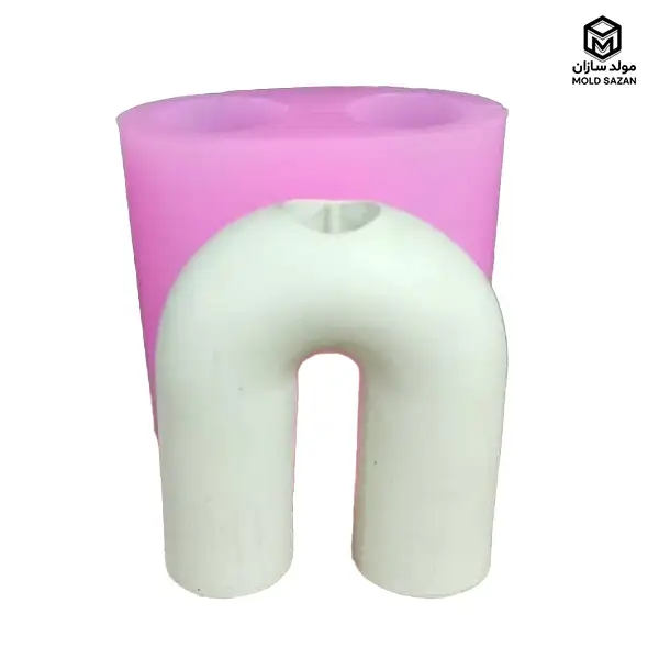 Horseshoe model candlestick silicone mold قالب سیلیکونی شمعدان مدل نعل