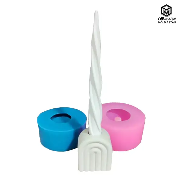 Rainbow candlestick silicone mold قالب سیلیکونی شمعدان مدل رنگین کمان