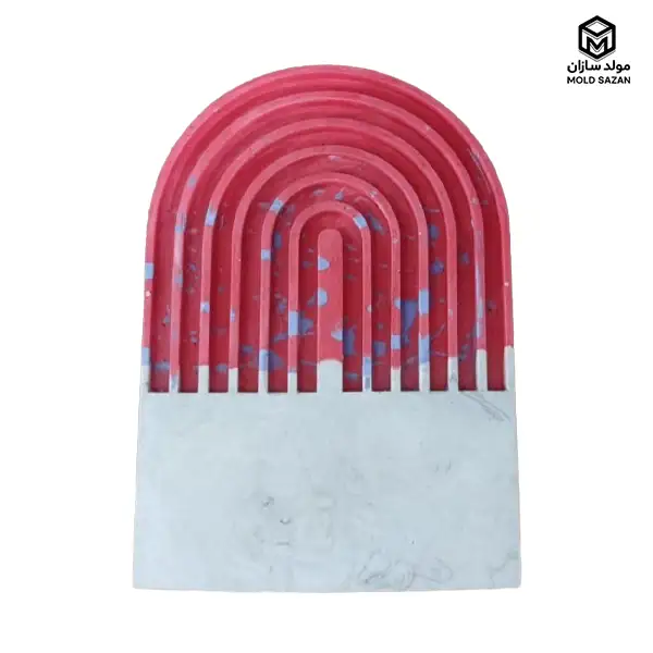 Rainbow coaster silicone mold قالب سیلیکونی زیر لیوانی مدل رنگین کمان