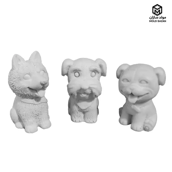 Small dog model candle silicone mold قالب سیلیکونی شمع مدل سگ های کوچولو