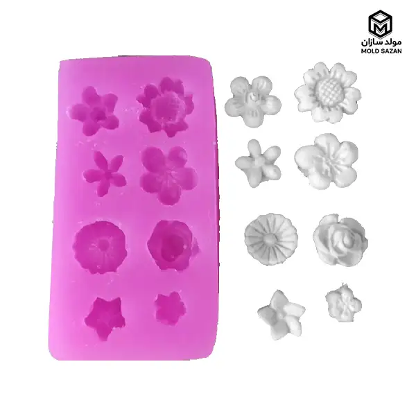 Tiny blossoms candle silicone mold قالب سیلیکونی شمع مدل شکوفه های ریز