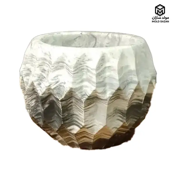 Silicon mold for a spherical pot قالب سیلیکونی گلدون توپی طرحدار