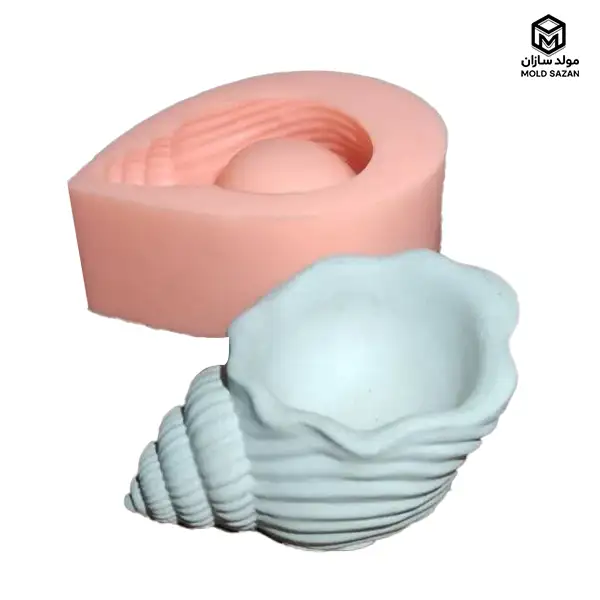 Silicon mold for snail shell container قالب سیلیکونی ظرف صدف حلزونی