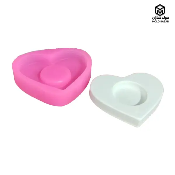 Silicon mold of model of a flat heart قالب سیلیکونی جاوارمری مدل قلب تخت