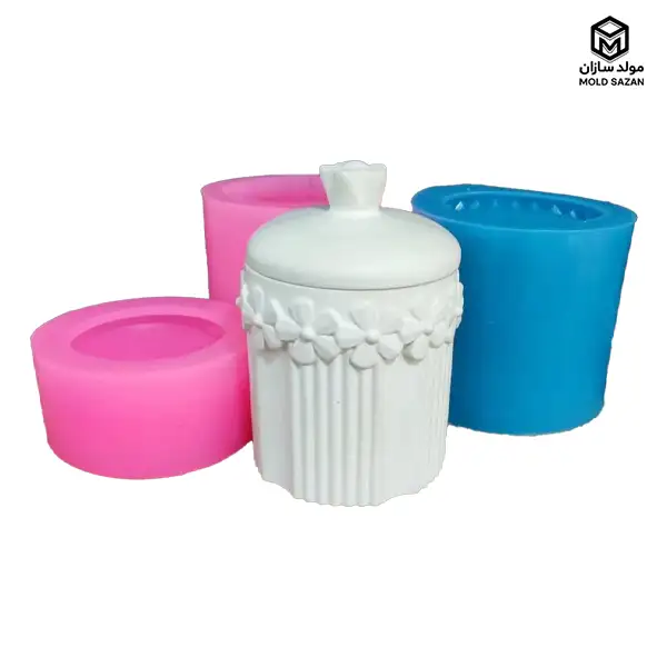 Silicone mold for a round bank model قالب سیلیکونی بانکه مدل دور گل