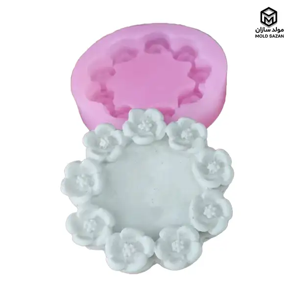 ilicon mold seven-sin design circular قالب سیلیکونی هفت سین مدل دور گل