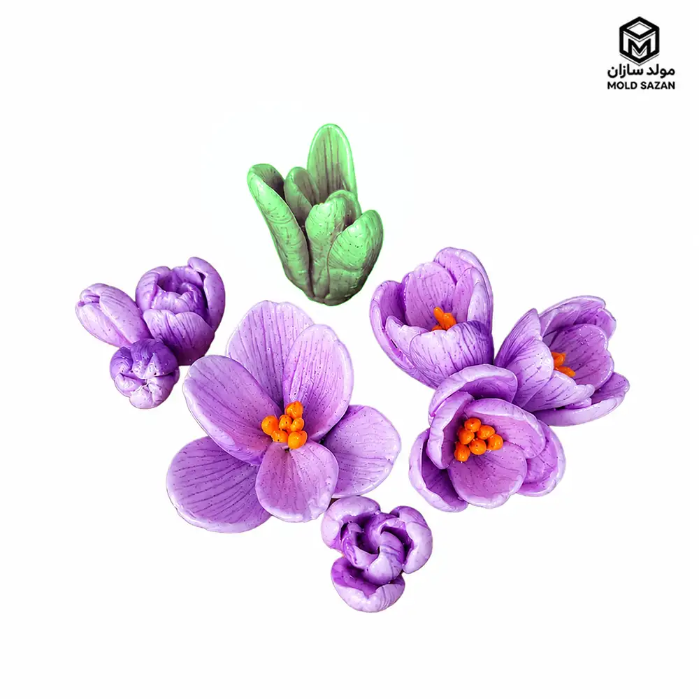 Saffron flower model candle silicone mold قالب سیلیکونی شمع مدل گل های زعفران