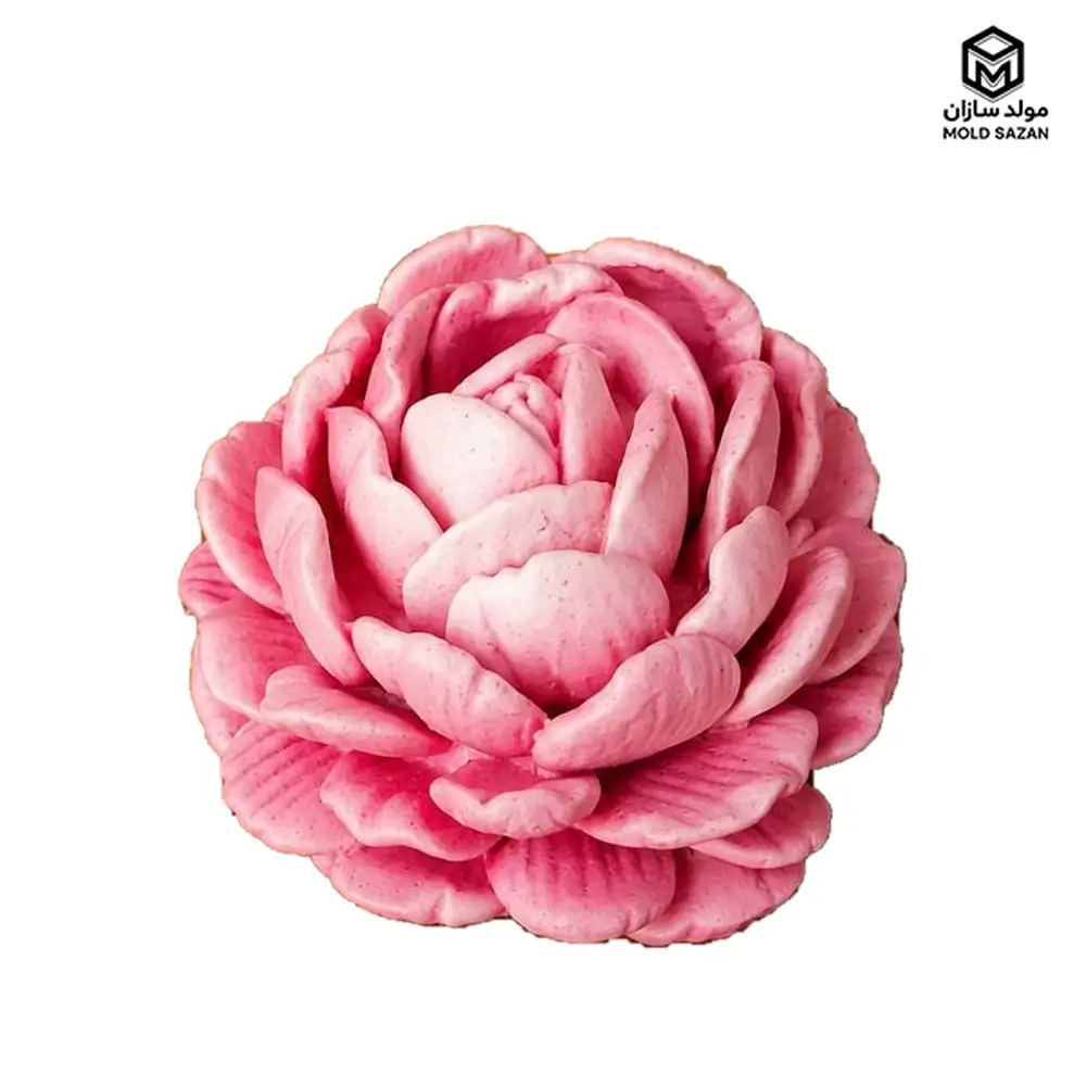 Silicone candle mold, rose, hundred-petaled قالب سیلیکونی شمع مدل گل رز صدپر