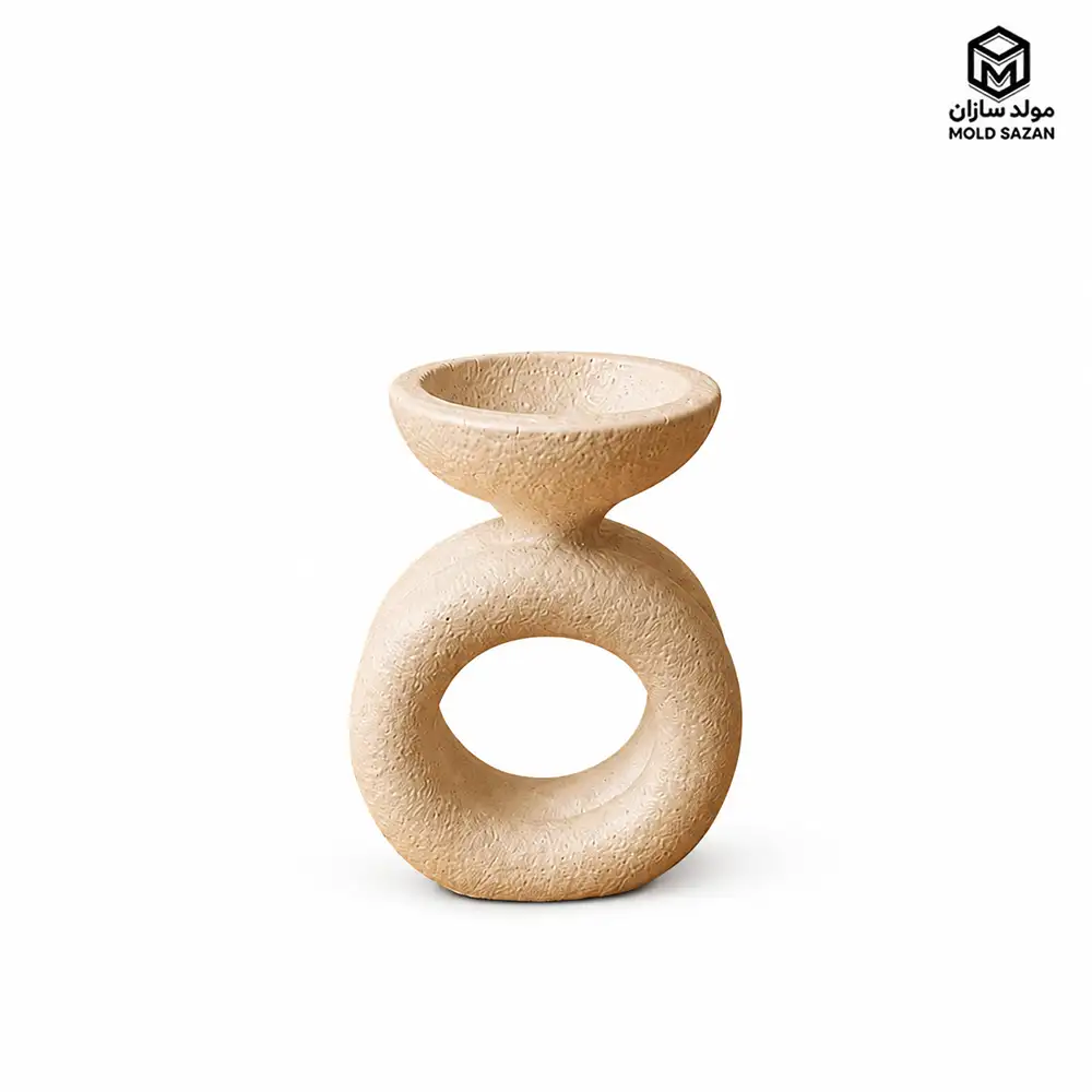 Silicone candlestick mold, jewel ring model قالب سیلیکونی شمعدان مدل حلقه نگینی