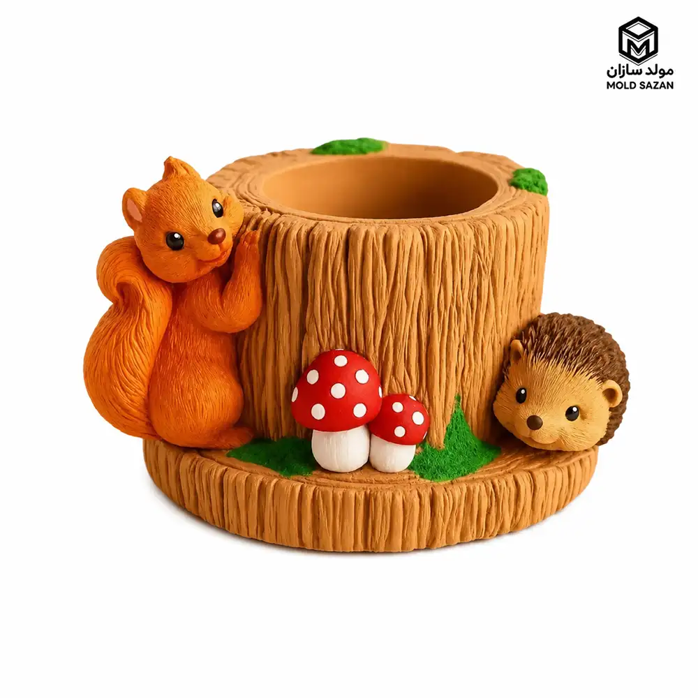 Squirrel and hedgehog silicone mold قالب سیلیکونی جاخلالی سنجاب و خارپشت