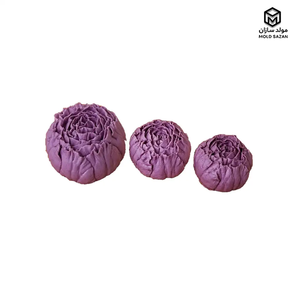Wrinkled Peony Candle Silicone Mold قالب سیلیکونی شمع مدل پیونی چروک